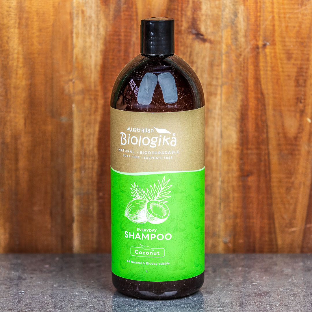 klik Rund ned med undtagelse af BIOLOGIKA Shampoo Coconut 1L – The Green Pantry